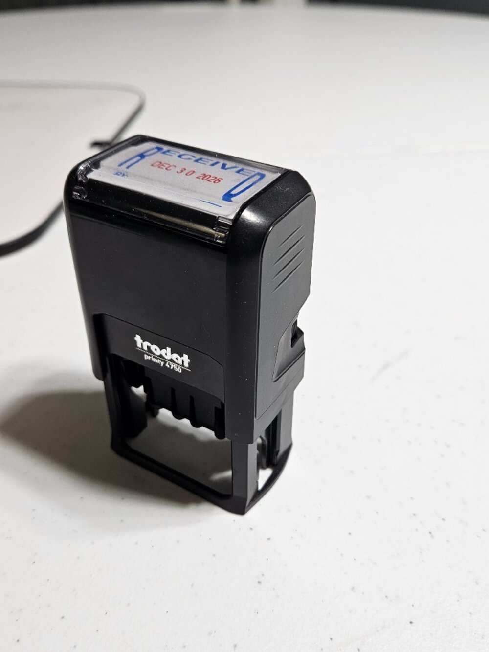 Trodat Printy 4750 Received Self Inking Date Stamp – Red Date & Blue Text